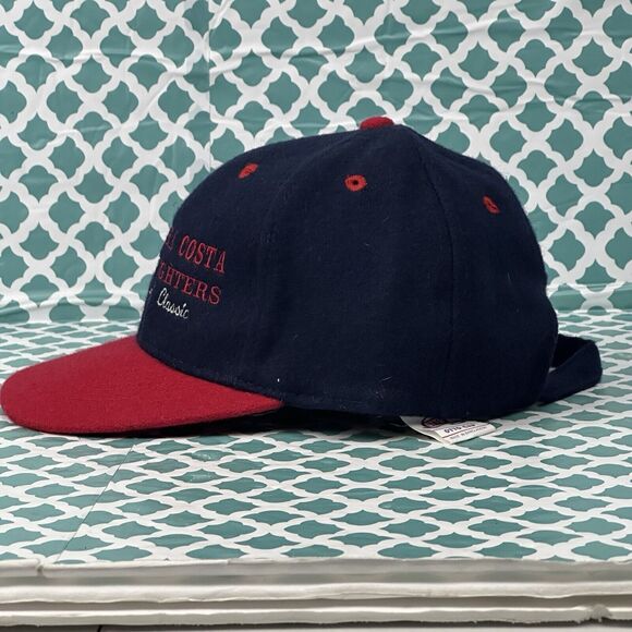 Vintage‎ Otto Cap Adjustable Strap Wool Contra Costa Firefighter Golf Baseball - Picture 3 of 10